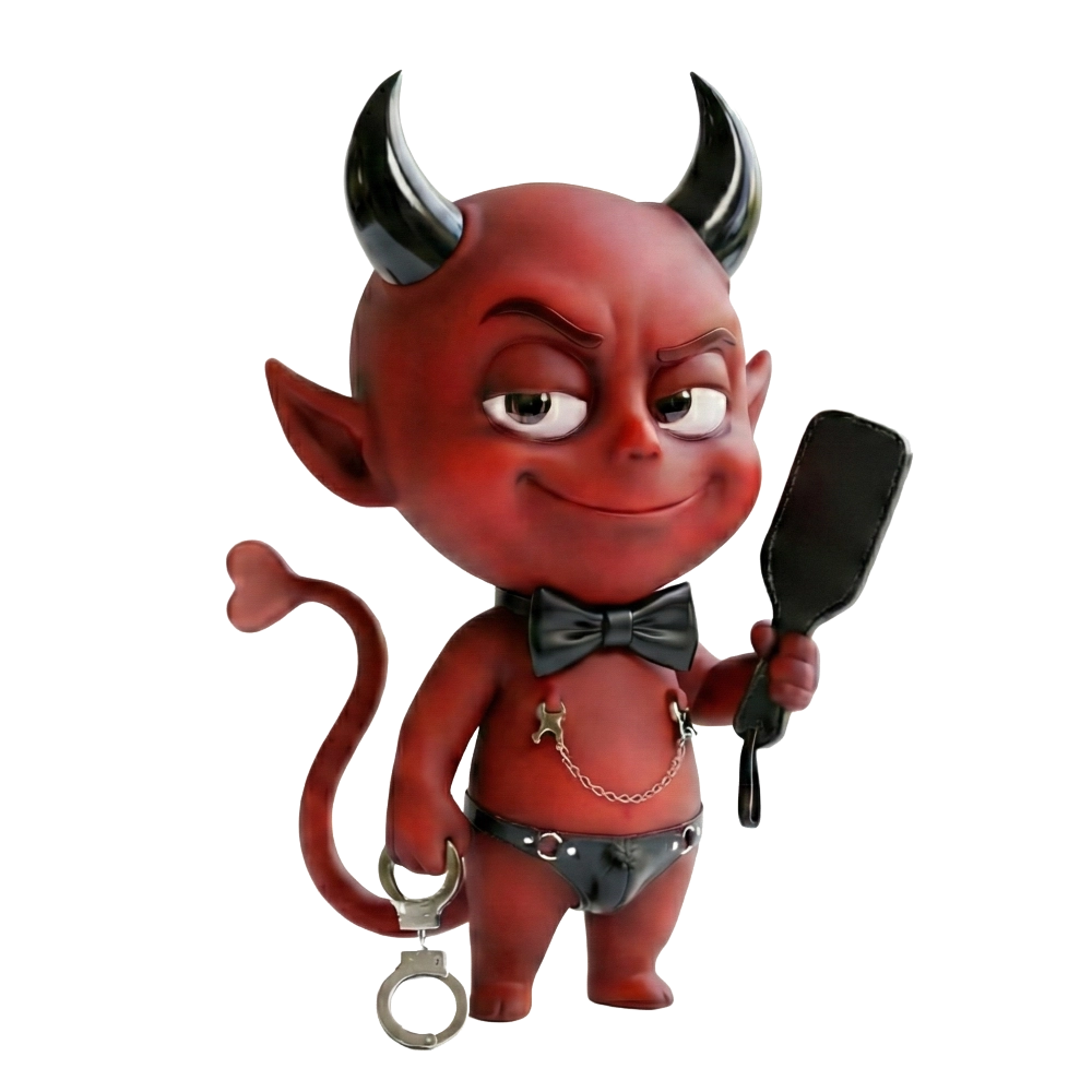 Hravý maskot bratislavskej kamennej predajne Intimshop.sk, kde nájdete diskrétny prístup a pestrý výber doplnkov pre váš intímny život.