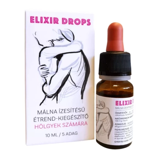 Elixir Drops - Povzbudzujúce kvapky pre ženy s malinovou príchuťou 10 ml